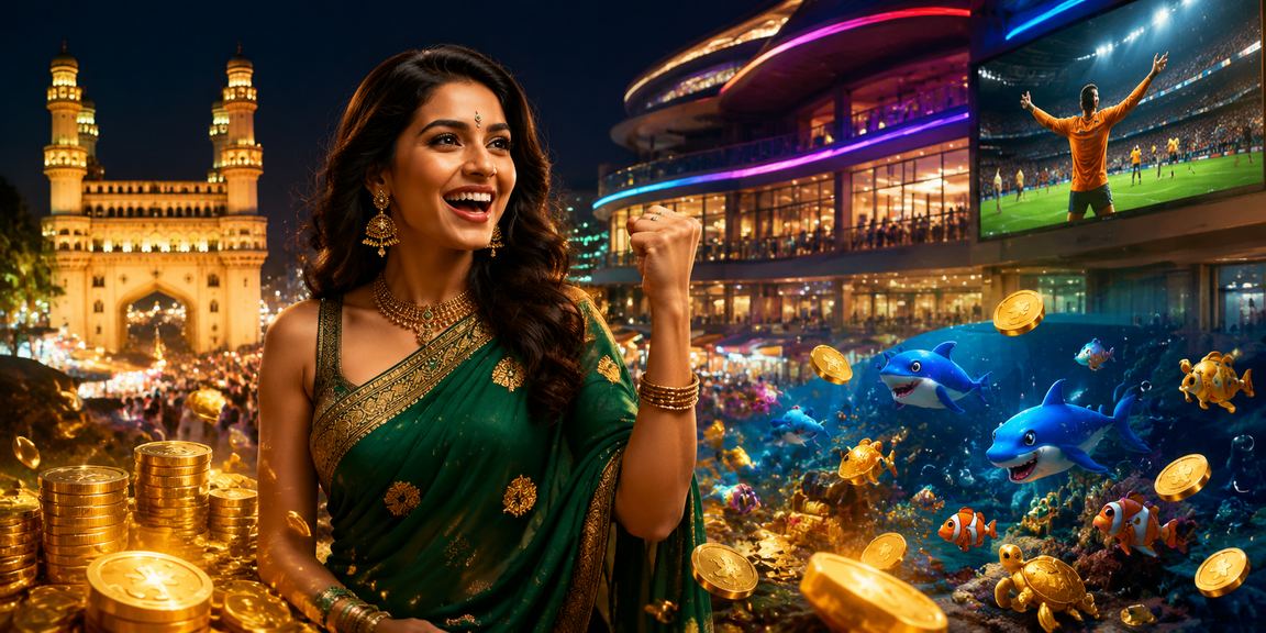 Hyderabad old city with casino and betting theme